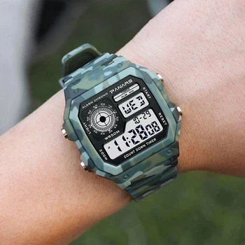  SYNOKE Assistir Esportes Homens LED Relógio Masculino Relógio Digital Masculino Relógios Eletrônicos do Relógio de Pulso de Militares Para Homens, correr ao ar livre