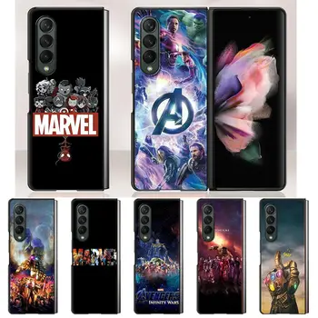  Zfold4 Capitão Marvel Avengers Case Para Samsung Galaxy Z Fold3 5G Rígido Slim Cobertura Ultra-fina Para Galaxy Z, Dobre 3 Shell Telefone