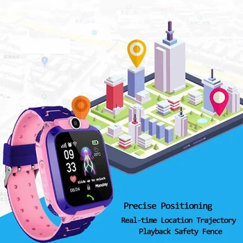  1,44 Polegadas Tracker SOS Posicionamento Q12 Smart Watch, Com Pequeno Jogo de GPS, Tela de Toque Para crianças, Crianças de Duas vias Chamada Venda Quente Assista