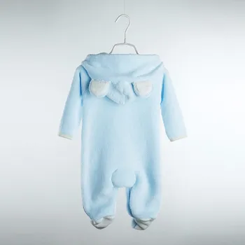  Coral de Lã quente bebê meninas roupa de Animais em Geral macacão de bebê jumpsuitNewborn romper do bebê do Inverno traje de roupa de meninos do bebê