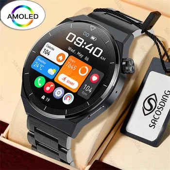  2022 NFC Homens Smart Watch GT3 Pro AMOLED 390*390 HD Tela de Chamada Bluetooth Esporte SmartWatch Homens IP68 à prova d'água Para Huawei Xiaomi