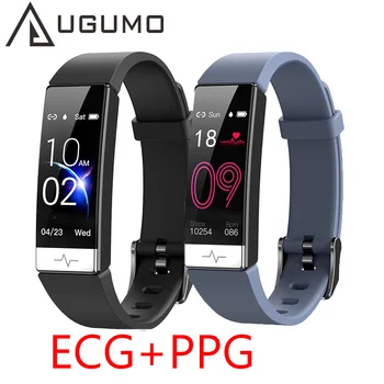  UGUMO 2022 Novo Smart Pulseira de Relógio de IP68 Impermeável SmartWatch ECG PPG VFC Monitor de frequência Cardíaca Sangue Presures Pulseira Saúde