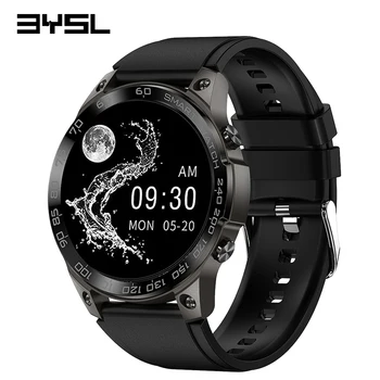  BYSL Tela AMOLED Homens Smartwatch Bluetooth NFC Esporte 400mAh Bateria IP68 Impermeável Smartwatch para Android IOS