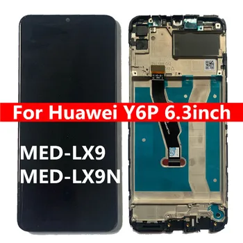  Para Huawei Y6P LCD com Tela de Toque do Quadro Substituição do Digitador da Tela para Huawei Y6P MED-LX9 MED-LX9N 6.3 polegadas LCD