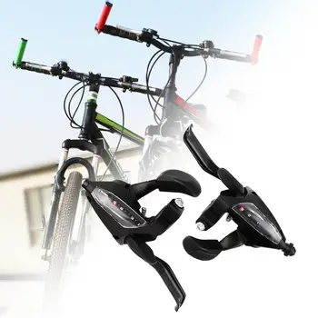  Bicicleta Shifter ABS Bicicleta manípulo da alavanca das velocidades Preto de Fácil Instalação Portátil Universal 24-Velocidade do Disparador Shifter