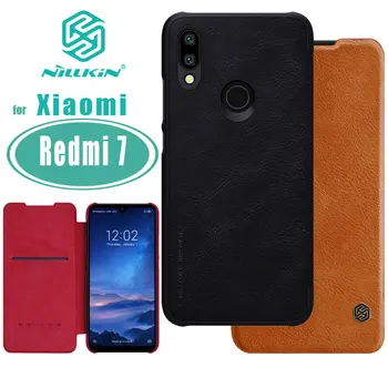  Redmi 7 de caso para o Xiaomi Redmi 7 Caso NILLKIN Qin Negócios capa de Couro Flip Slot para Cartão Tampa Traseira para Xiaomi Redmi 7 Caso de Telefone