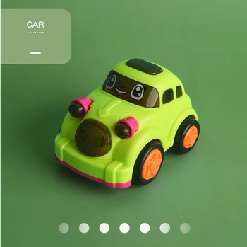 Crianças Q versão do carro de brinquedo inércia vagão de trem cartoon baby puzzle modelo de inércia do poder correr de carro brinquedo divertido