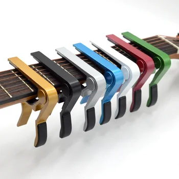  Universal Guitarra Capo Mudança Rápida Abraçadeira Chave de Liga de Alumínio de Metal Capo para o Acústico Clássico da Guitarra Elétrica, Peças, Acessórios