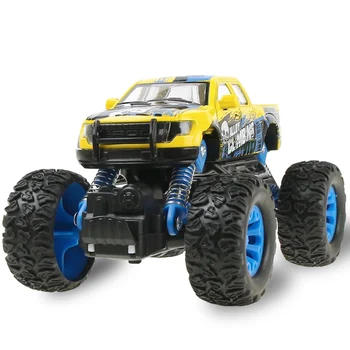  Liga de Metal Modelo de Escalada Carro Fundido Veículo Off-Road Rodas de Borracha Puxar para Trás Carro Deslizante de Brinquedos Educativos para Crianças de Menino