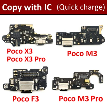  Dock Conector de Carregador Micro USB Porta de Carregamento Flex Placa do Cabo Com Microfone Para Xiaomi Poco M3 X3 F3 M4 Pro / Redmi 9T