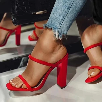 2022 Verão Novas Mulheres Sapato Sexy Salto Alto Sandálias De Dedo Do Pé Aberto Mulheres Casual Sandálias Da Moda Das Mulheres Confortáveis Sandálias Zapatos Mujer