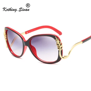  Nova Moda Polarizada Mulheres de Óculos de sol Senhora Famosa Marca de Designer Vermelho Preto Gradiente de Cores do Revestimento do Espelho de Óculos de Sol UV400