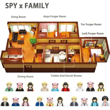  2022 Anime Spy X Figura Da Família Anya Falsificador De Seu Modelo De Ação Kit Sala De Estar Blocos Conjunto Presente De Natal Brinquedos De Meninos Meninas Rapazes Raparigas