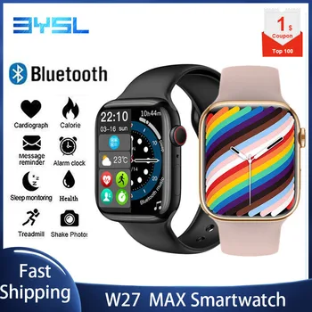  IWO W27 MAX/W28 MAX Série 7 Versão Global Smart Watch 1.9 Polegadas NFC, Tela de Chamada Bluetooth sem Fio de Carregamento do SmartWatch PK W27