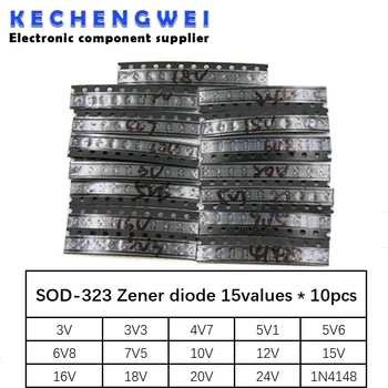  SOD-323 0805 0,25 W SMD diodo Zener Kit Sortido de 15values * 10pcs =150pcs