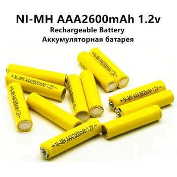 Novo de Alta Energia Ni-Mh AAA, 1,2 V 2600mAh Bateria Recarregável, Para o Brinquedo Relógio Despertador Controle Remoto