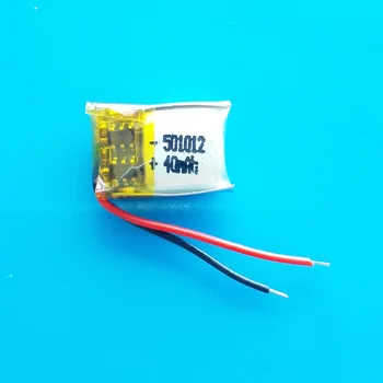  3,7 V 40mAh 501012 Lipo de polímero de lítio recarregável da bateria para MP3, GPS, bluetooth, fone de ouvido vídeo caneta smart banda 5x10x12mm