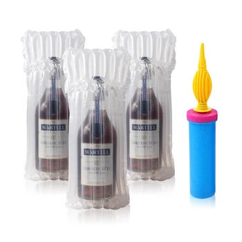  36 Pcs Garrafa de Vinho Saco Protetor para Viagens de Licor de Expedição Embalagem Inflável de Ar-Coluna de Saco Com Bomba de Embalagem Breakables