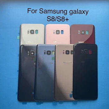  SAMSUNG Volta a Tampa da Bateria Para Samsung Galaxy S8 G950 SM-G950F G950FD S8 Mais S8+ G955 SM-G955F G955FD Trás do Vidro Traseiro Caso