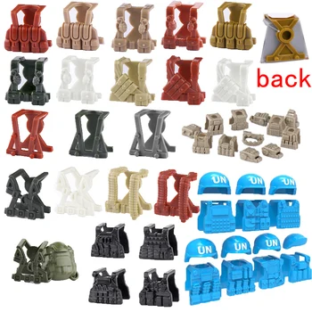  WW2 Militar Tijolos para Construção Soldado Figuras Presentes Coletes, Capacetes de Mochila de Equipamento Compatível com Acessórios MOC Tijolos Brinquedos