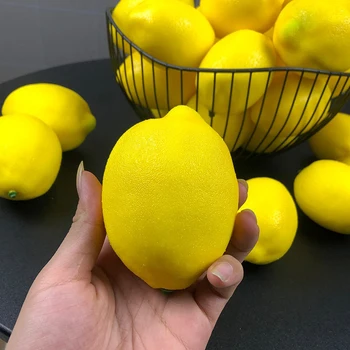  12pcs DIY Artificial de Frutas Artificial de Limão Plástico Falso Fruto para a Casa Jardim Decoração de Natal Festa de Casamento de Suprimentos