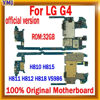  Desbloqueado de fábrica para LG G4 H815 H810 H811 H812 VS986 H818 placa-Mãe Com Sistema Android,32GB 100% Original da placa-Mãe