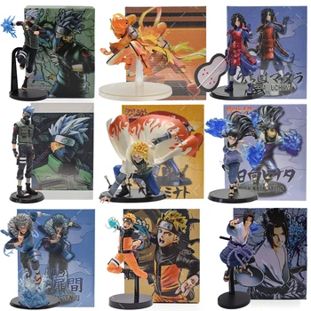  14-30cm Naruto Figura Uzumaki Naruto, Kakashi, Uchiha Itachi, Sasuke uchiha Obito Hyūga Hinata Jiraiya PVC Modelo de Ação Estatueta Brinquedos de Presente