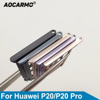  Aocarmo Para Huawei P20 Para Huawei P20 Pro Metal Nano Sim Bandeja De Cartão MicroSD Slot Titular Peça De Substituição