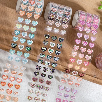  Kawaii Colorido Amor Laser De Mascaramento Washi Tape Morango Decorativa Fita Adesiva Diy Scrapbooking Etiqueta Da Etiqueta De Papel De Carta