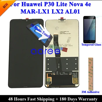  Testado Original do LCD Para o Huawei P30 Lite LCD Para Huawei P30 iluminado Nova 4e LCD Display Tela de LCD Touch Digitalizador Assembly