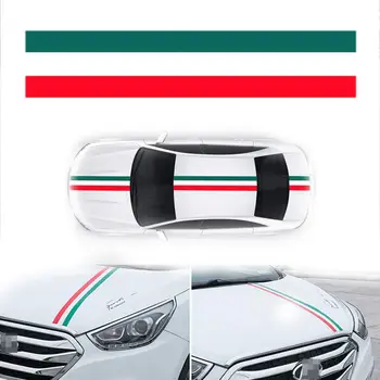  Três cores italiano Itália Bandeira Adesivo Faixa de Decalque Emblema Brilhante Cor Universal Adesivo de Carro Auto Estilo