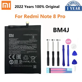  100% Original Xiao mi BM4J 4500mAh Bateria Para Xiaomi Redmi Nota 8 Pro de Alta Qualidade, Telefone de Substituição de Baterias