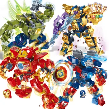  Hulkbuster Pesada Armadura do Homem de Ferro, Capitão América, Hulk Thanos Blocos de Construção do Kit de Tijolos Define o Modelo de Crianças Meninos Brinquedos para Crianças de Presente
