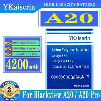  YKaiserin 20 4200mAh Bateria de Substituição Para Blackview A20/ A20 Pro A20Pro Batteria + Número de Rastreamento