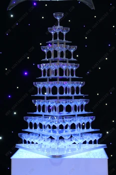  Sete camadas de champanhe torre (excepto copos e luz) atacado copo de champanhe stand champagne o cálice de torre