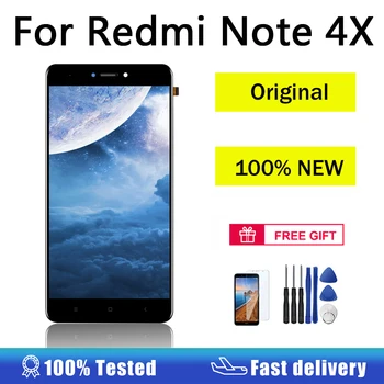  Original para Xiaomi Redmi Nota de 4X Display LCD +Moldura do LCD da Tela de Toque Digitador para Redmi Nota 4 Versão Global Tela de LCD