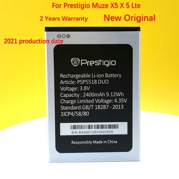  Novo Original 2400mAh PSP5518 DUO de Bateria Para o Prestigio PSP5518DUO Muze X5 X 5 Lte Telefone Móvel Com o Número de Rastreamento