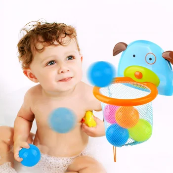  Banheira De Bebê Brinquedos De Criança De Tiroteio Cesta De Água Banheira Jogo Para Meninas Meninos Crianças Com 3 Mini Plástico Basquete Duche Brinquedo