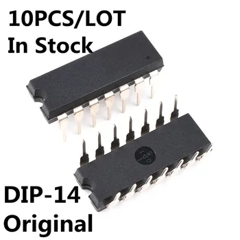  10PCS/LOT SN7406N SN7406 DM7406N 7406 DIP-14 chip de lógica/inverter/buffer chip Em Stock
