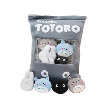  8pcs/lotes 18 Projetos Criativos de Pelúcia do Totoro Lanche de Almofadas Bonecas de Pelúcia kawaii Meu Vizinho Totoro Brinquedos para Crianças Presentes