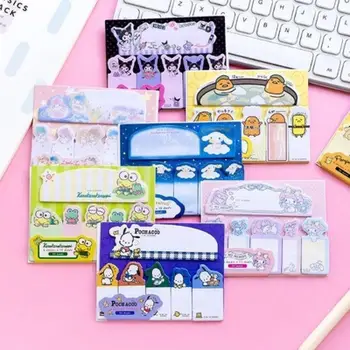  Kawaii Sanrios Kuromi Cinnamoroll Gudetama Anime Cartoon Nota Presentes para as Crianças Estudante de Escritório Mensagem de Livro