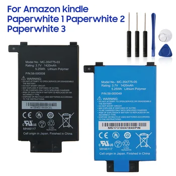  Substituição da Bateria Para o Amazon Kindle Paperwhite 2 3 Kindle 1 MC-354775-05 MC-354775-03 Genuíno Bateria 1420mAh