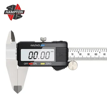 HAMPTON 0-150mm Paquímetro 0,01 mm LCD Digital Medidor de Pinça Micrômetro de Aço Inoxidável Vernier Caliper Instrumentos de Medição