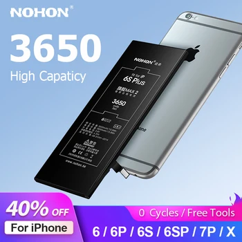  NOHON Bateria de Alta Capacidade para o iPhone 6 6 7 Plus 6P 6SP 7P Smartphone da Apple Bateria para iPhone X Baterias com Ferramentas de