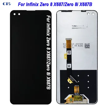  100% Original Para Infinix Zero 8 X687 Display LCD Para Infinix Zero 8i X687B Painel de Toque do LCD Tela Digitalizador Assembly Pantallas