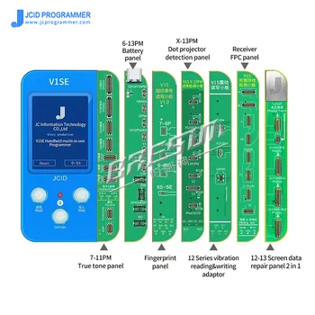  JC V1SE LCD Verdadeiro Tom Programador para Phone 7 7P 8 X XS 11 Pro MAX 12 13 Bateria de impressões digitais SN Leitor Matricial para X-14ProMAX