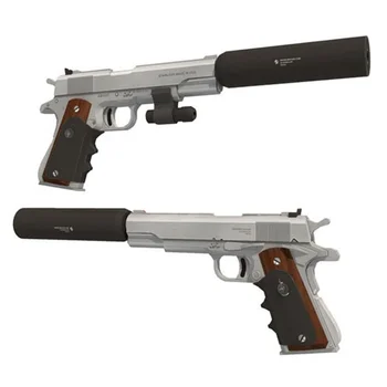  1:1 Modelo de Papel de Armas de fogo em 3D feito a mão do Assassino -Silverballer 45 ACP Pistola Pistola de Brinquedo Papercraft