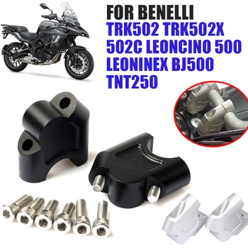  Para Benelli TRK502 TRK502X TRK 502 X Leoncino 500 TNT250 Acessórios da Motocicleta Guidão Riser de Montagem do Grampo Aumento Estender Adaptador