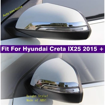  Chrome Porta, Espelho Retrovisor Anti-friccionar Friccionar Borda Guarda de Zero Tira de Filme Proteger Tampa de acabamento Para Hyundai Creta IX25 2015 - 2019