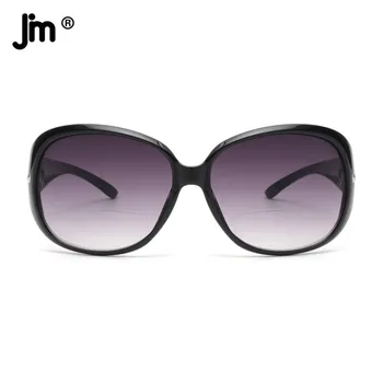  JM Redonda Grande Bifocal Leitura de Óculos de sol para Mulheres do Vintage de grandes dimensões Senhora de Óculos de Leitura UV400